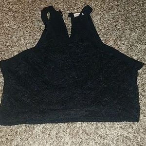 Crop top black from hollister size large